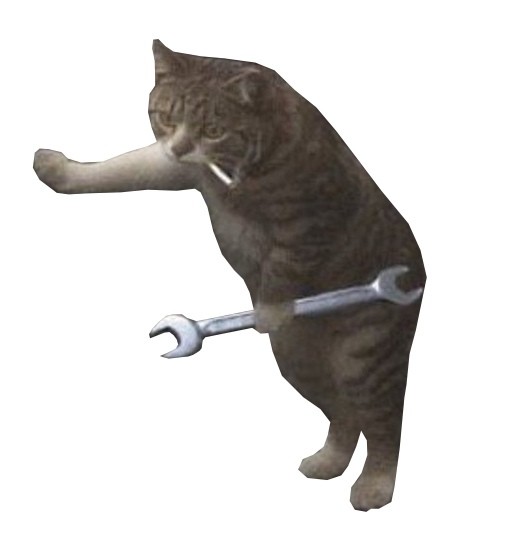 Create meme: a cat with a wrench, Kote , cat with a wrench