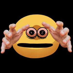 Create meme: cursed emoji meme with hand, cursed hand emoji meme, meme smiley with a hand
