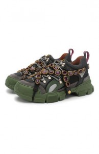 Создать мем: кроссовки гуччи 2019, gucci flashtrek, комбинированные кроссовки flashtrek с отделкой кристаллами