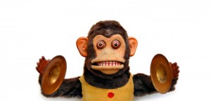 Create meme: monkeys, a monkey with cymbals, monkey with cymbals