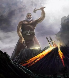 Create meme: God of war, Svarog God, Svarog is the Slavic God