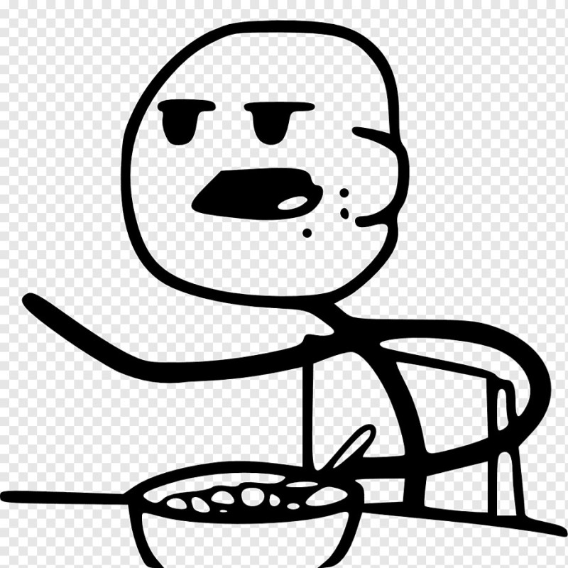 Create meme: meme eating cereal, black and white memes , memes 