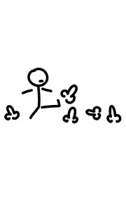 Create meme: kicking meme, kicking x, stickman