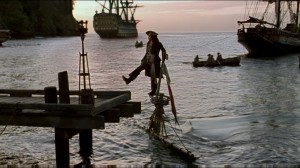 Create meme: Jack Sparrow on a sinking ship, Jack Sparrow