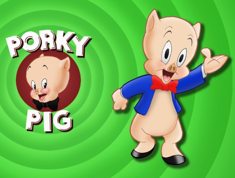 Create meme: Porky pig, Looney Tunes porky Pig, porky pig and friends