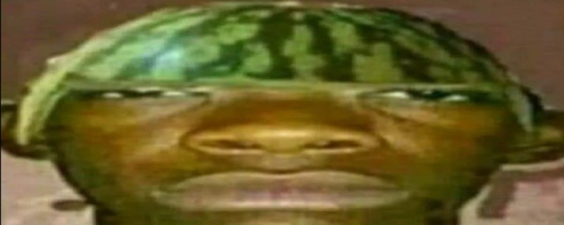 Create meme: 0 bobux meme original, a negro with a watermelon on his head, i have two sides