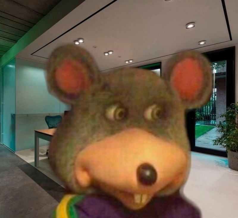 Create meme: mouse Chucky cheese, The rat with the eyes meme, Chucky cheese mouse