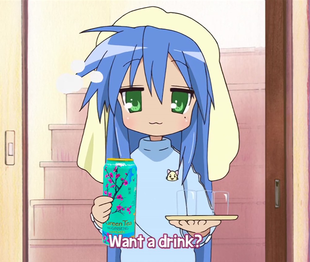 Create meme: lucky star, anime lucky star, Konata Izumi anime