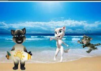 Create meme: talking Tom cat, talking angela, cartoon