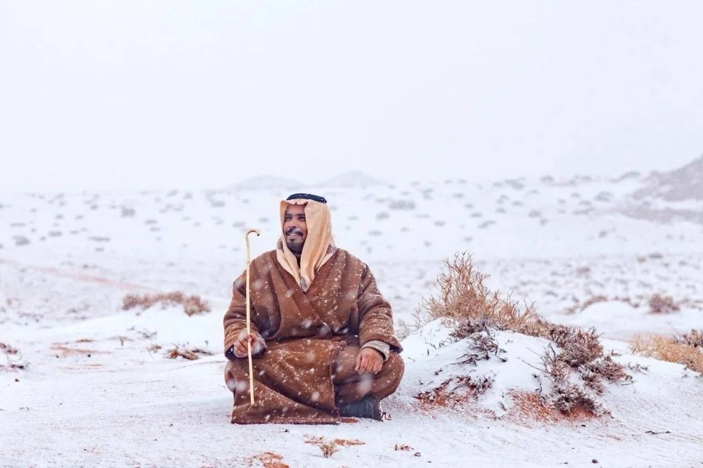 Create meme: snow in Saudi Arabia 2021, The desert, The Bedouins of Jordan