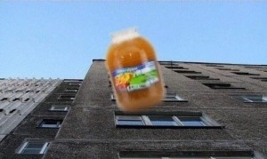 Create meme: the roof of the apartment buildings, the roof of the house bottom view, Bottle