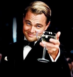 Create meme: DiCaprio glass, Gatsby DiCaprio, Leonardo DiCaprio the great Gatsby