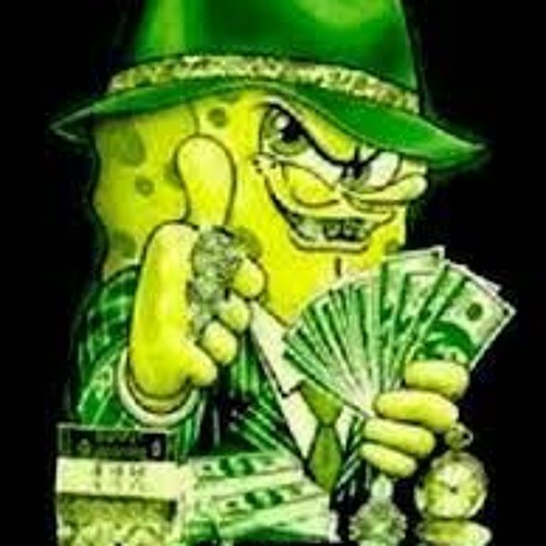 Create meme: spongebob the gangster, spongebob mafia, money 