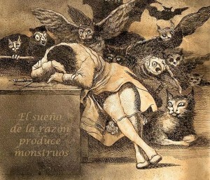 Create meme: Goya Caprichos the sleep of reason produces monsters, the sleep of reason, Goya the sleep of reason produces monsters picture