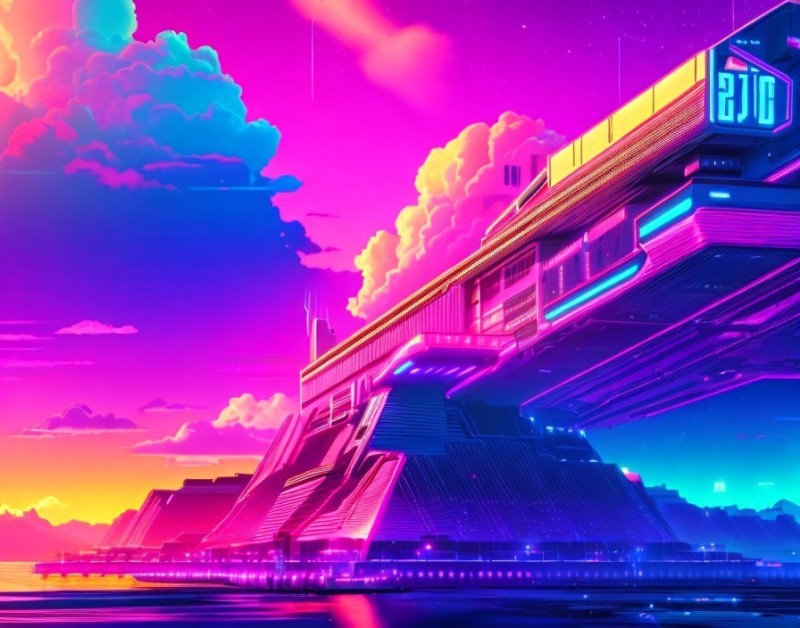 Create meme: retrowave, synthwave retrowave, retrowave art