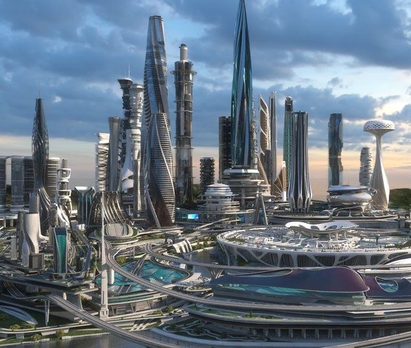 Create meme: neo futurism in architecture the city of the future, futuristic city of the future, future city