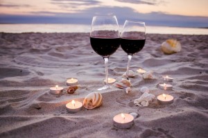 Create meme: wine and the sea