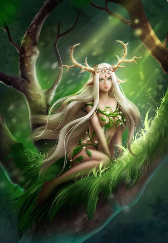 Create meme: The Dryad of fantasy, Fantasy nymphs, Dryad wood nymph