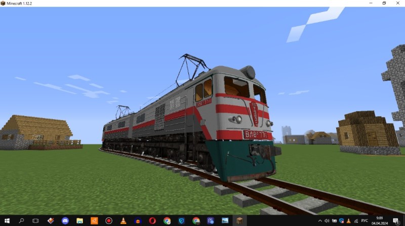 Create meme: minecraft trains, train in minecraft, diesel locomotive in minecraft