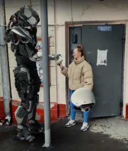 Create meme: anthropomorphic robot Fedor, robot, Russian robot Fedor
