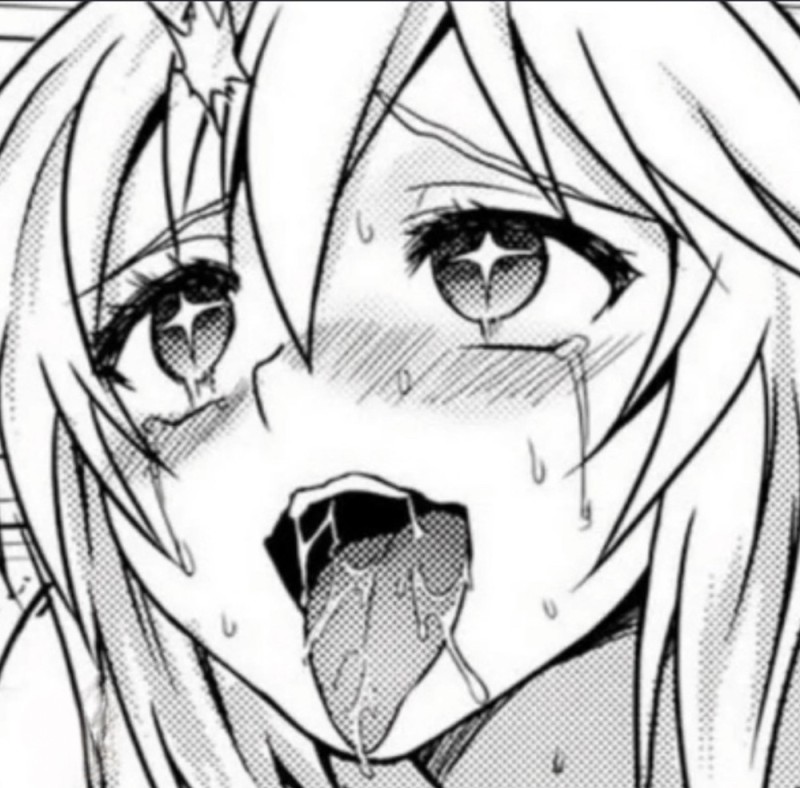 Create meme: ahegao anime manga, ahahaa manga faces, black and white ahegao