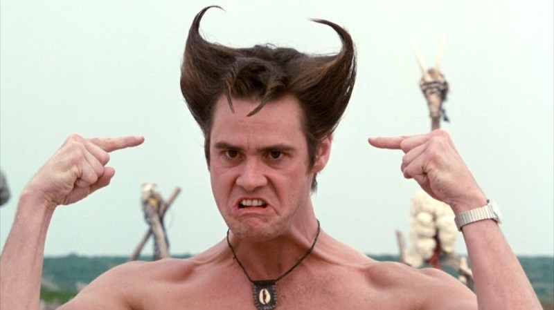 Create meme: Jim Carrey ACE Ventura, ACE Ventura hairstyle, ACE Ventura 2