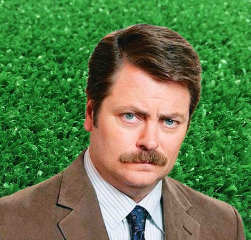 Создать мем: человек простой, рон свонсон, nick offerman