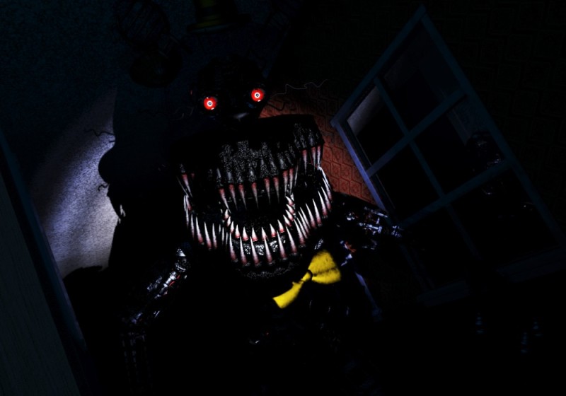 Создать мем: five nights at freddy's 1 аниматроники, фнаф 4 7 ночь, кошмарные аниматроники