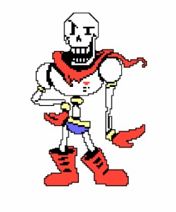 Create meme: papyrus, another pixel art, papyrus tales of zestiria