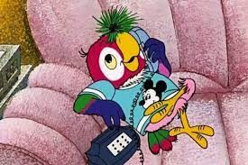 Create meme: return of the prodigal parrot cartoon, parrot Kesha, return of the prodigal parrot 1984