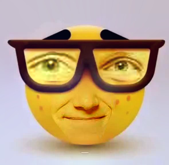 Create meme: Emoji emoticons, smiley face, smiley with glasses