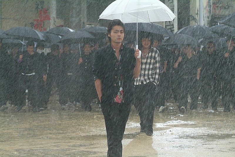 Create meme: Crows: the beginning, japanese director, in the rain