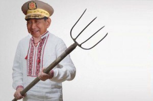 Create meme: Lyashko with a pitchfork, Oleg Lyashko with a pitchfork