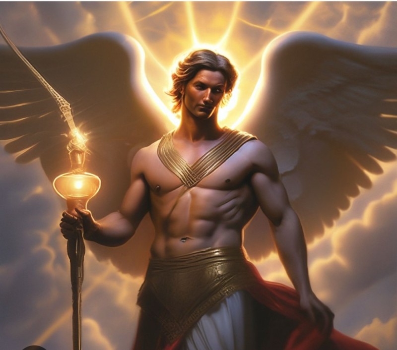 Create meme: male angel, the angel guy, Uriel the Archangel