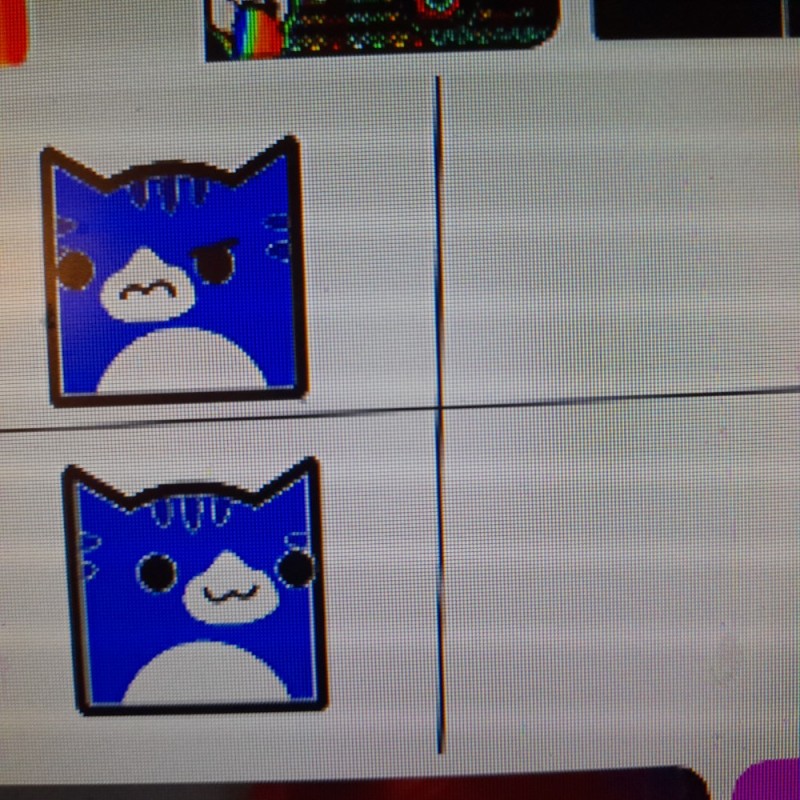 Create meme: cube cat geometry dash, geometry dash cat, geometry dash 