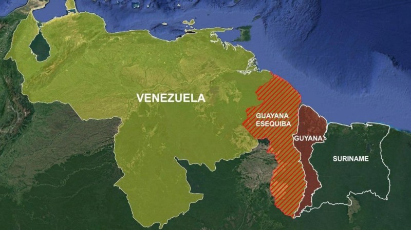 Создать мем: колумбия и венесуэла на карте, спорная территория венесуэлы и гайаны, венесуэла и гайана конфликт