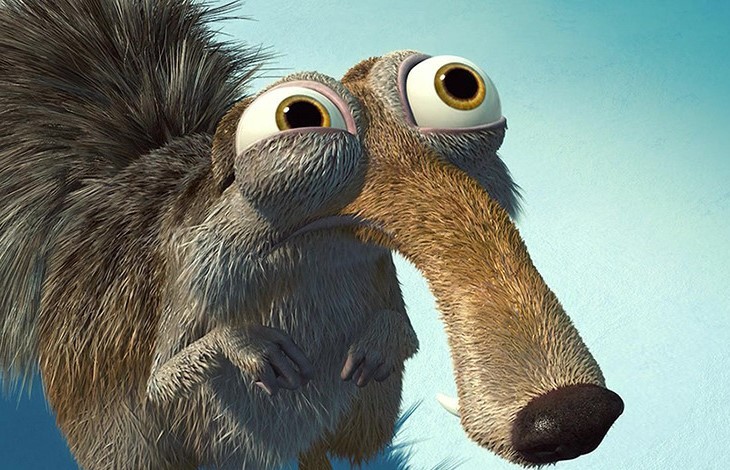 Create meme: from the ice age , squirrel with a nut from glacial, squirrels from the ice age