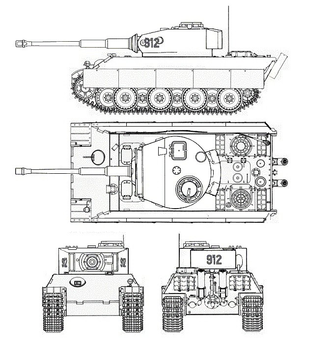 Чертеж танка тигр 2