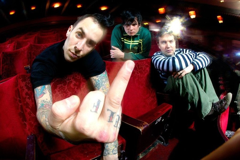 Create meme: group blink 182, blink 182, Travis Barker