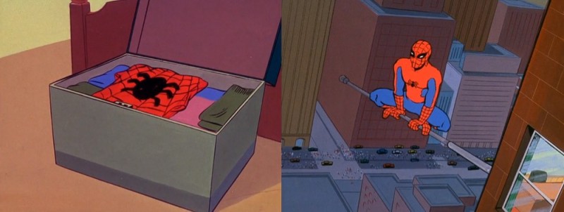Create meme: spider-man 1967, meme 2 spider-man, spider man da ti ohuel