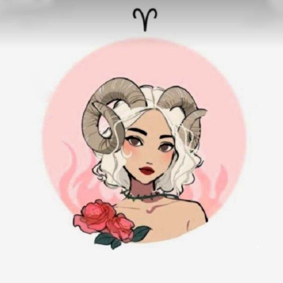 Create meme: zodiac sign aries girl, zodiac signs drawings of a girl, zodiac sign aries