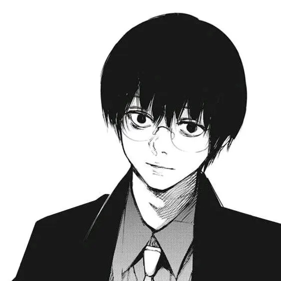 Create meme: Kaneki is the black god of death, Sasaki Haisho the black god of death, Kaneki with glasses manga