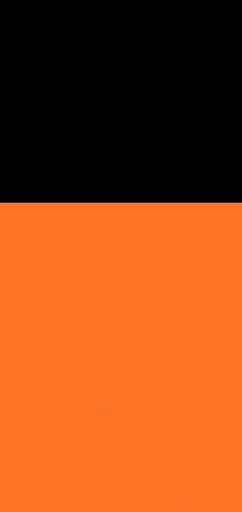 Orange screen