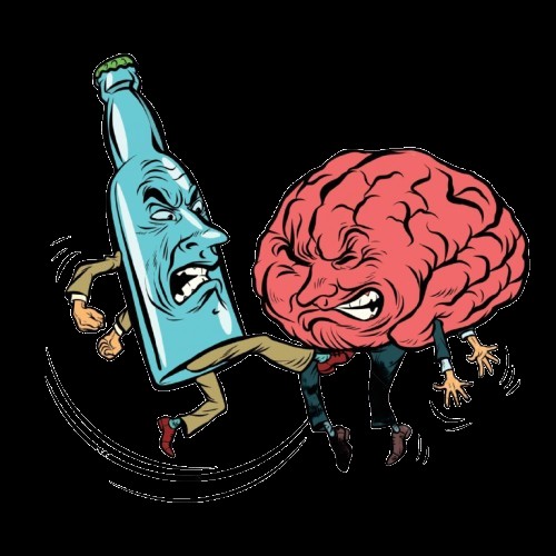 Create meme: alcohol and the brain, brain , Alcohol is your enemy