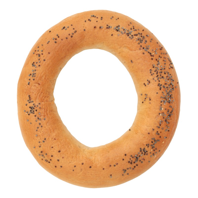 Create meme: bagel, bagel on a white background, bagel with poppy seeds