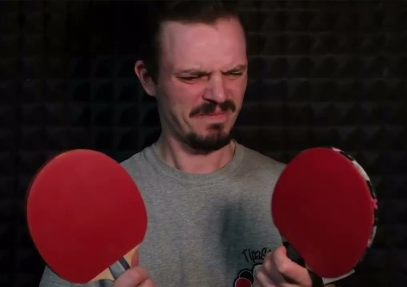 Create meme: male , racket, table tennis racket