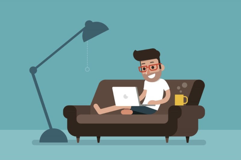 Create meme: man sitting on sofa, business , remote work 