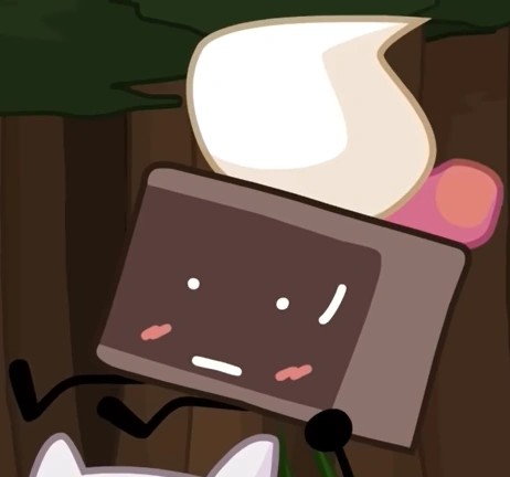 Create meme: bfdi cake, bfb cake, bfdi 