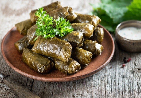 Create meme: dolma, leaf wrapping, armenian cuisine