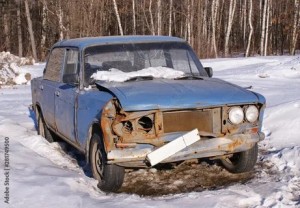 Create meme: the car Lada, broken machine